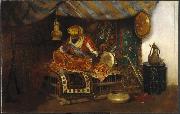 William Merrit Chase Moorish Warrior France oil painting artist